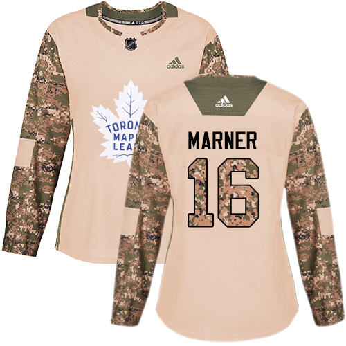 Adidas Maple Leafs #16 Mitchell Marner Camo Authentic Veterans Day Women's Stitched NHL Jersey